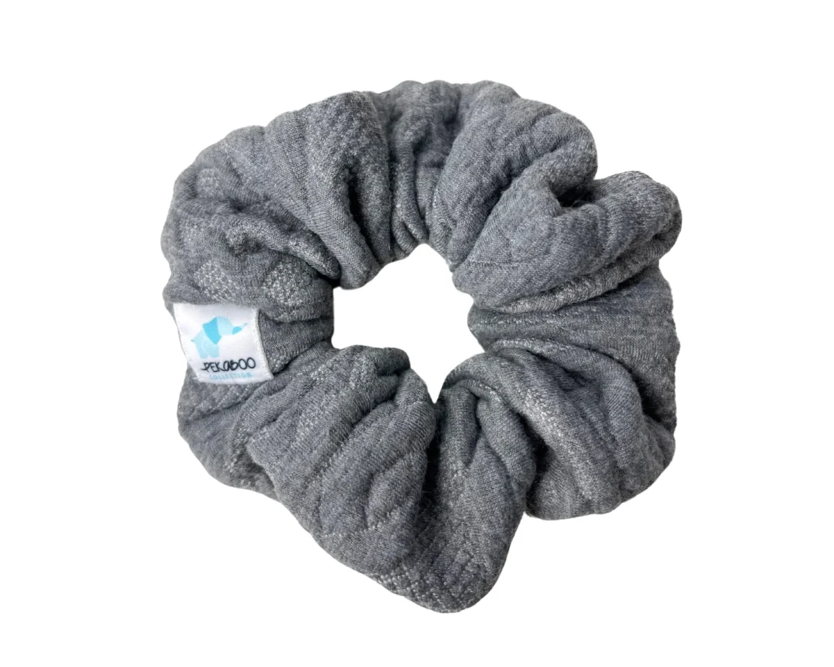 Chouchou élastique pour cheveux - Moelleux gris