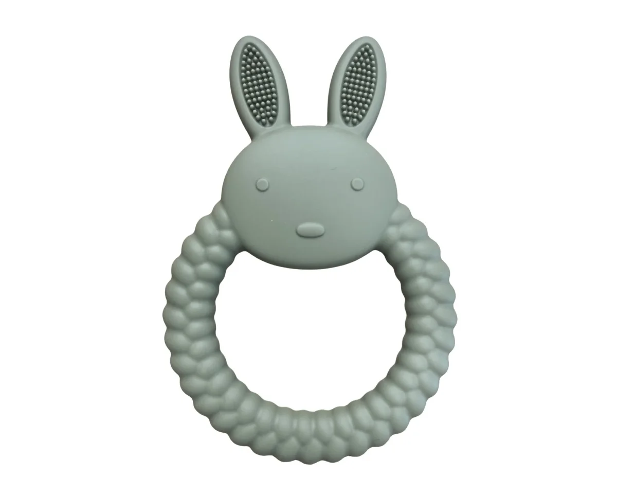 Jouet de dentition - Anneau lapin kaki