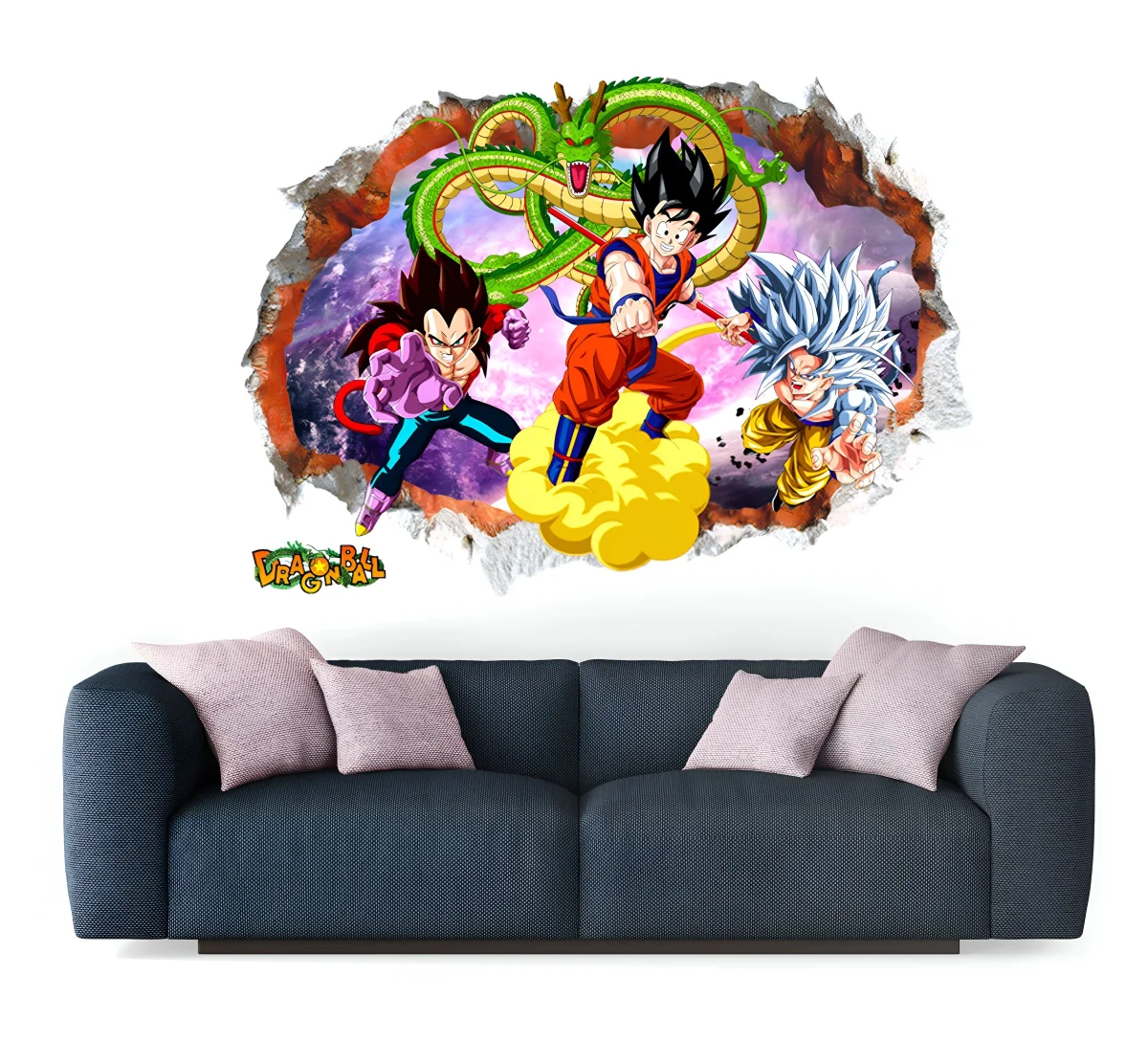 Sticker Mural Dragon Ball Goku et Vegeta SSJ4 – Image 2