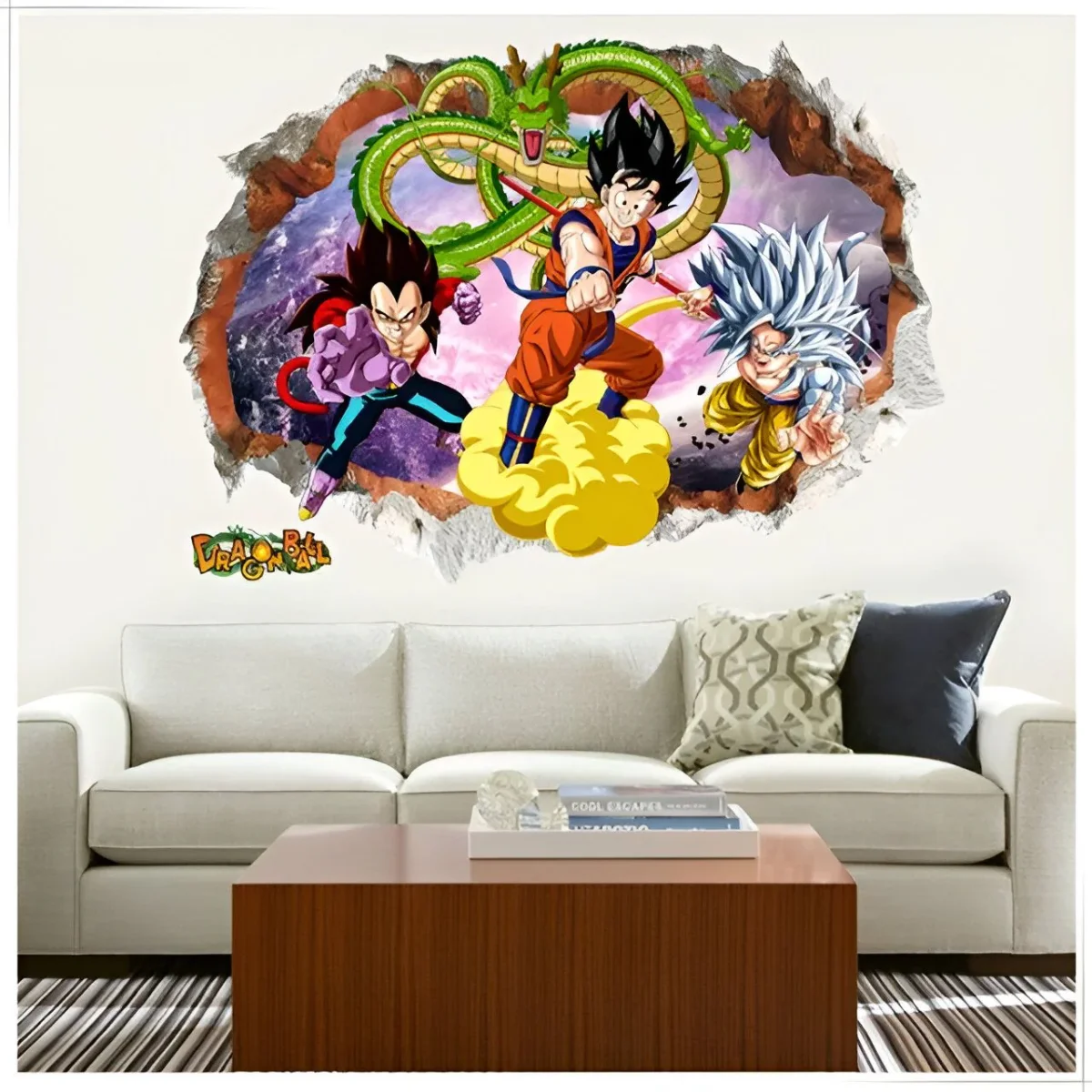 Sticker Mural Dragon Ball Goku et Vegeta SSJ4 – Image 4