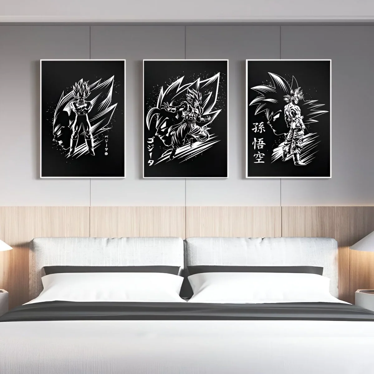 Tableau Dragon Ball Noir et Blanc – Image 2